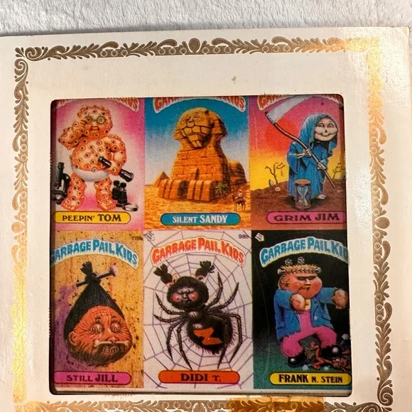 Rare Vtg MCM 1986 Six Different Images Of Garbage Pail Kids Carnival Prize Glass - Picture 5 of 15